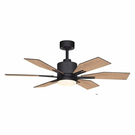 PERFECTTWINKLE 44 in. Mayfield Ceiling Fan Charcoal Black PE3260065